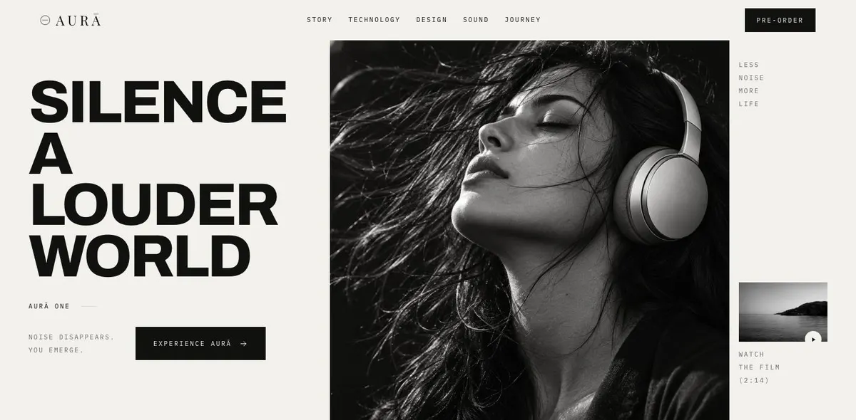 Pre-order Launch template — Hero section