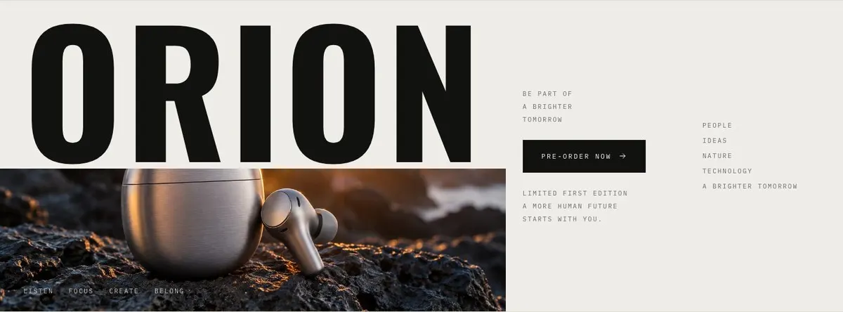 Single Product Launch template — Closing band section