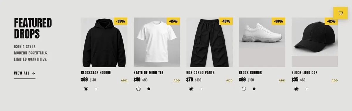 Waitlist Drop template — Drops section