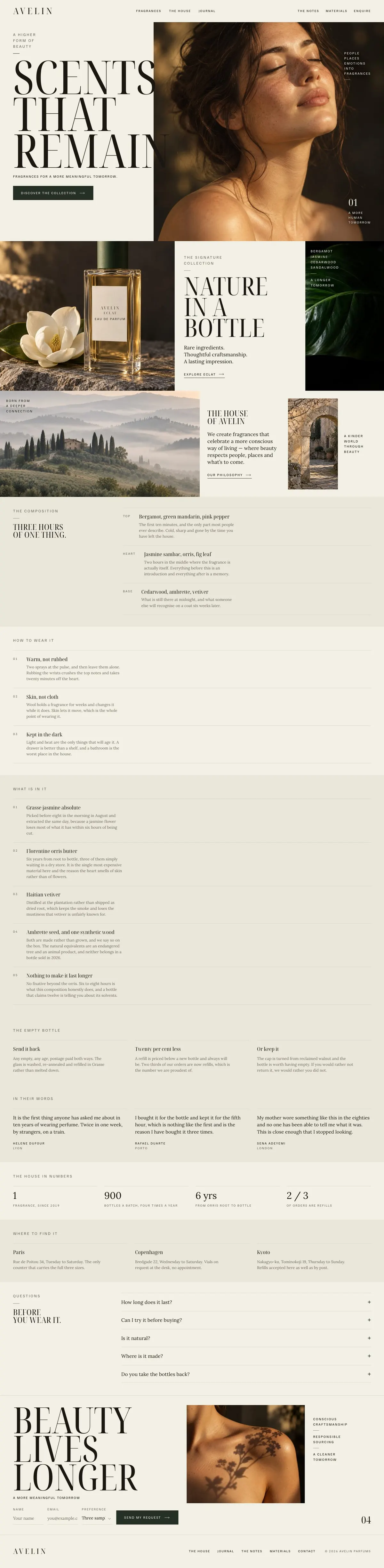 Solo Consultant template, the whole page on desktop