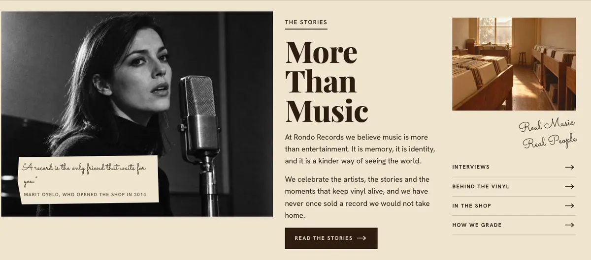 Wholesale Trade template — Stories section