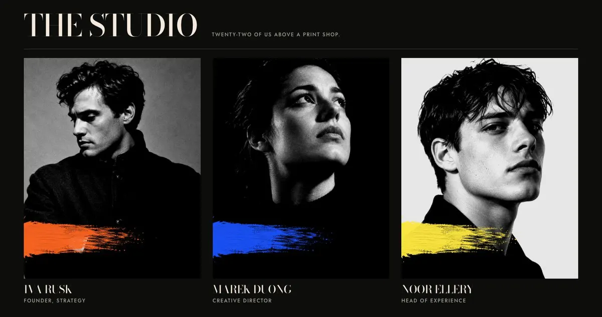 Growth Agency template — Studio section