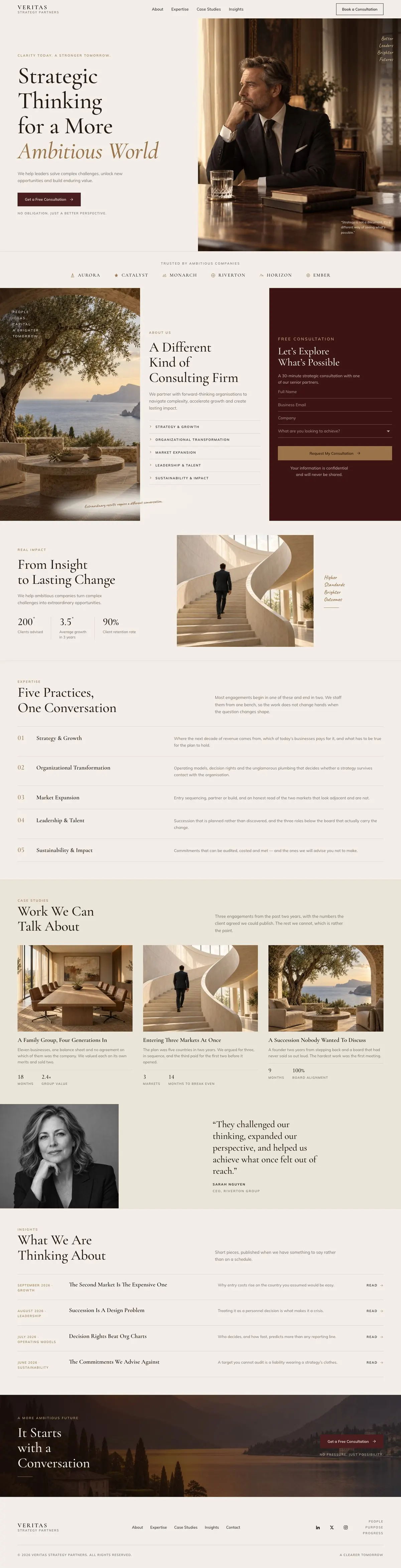 Warm B2B Workflow template, the whole page on desktop