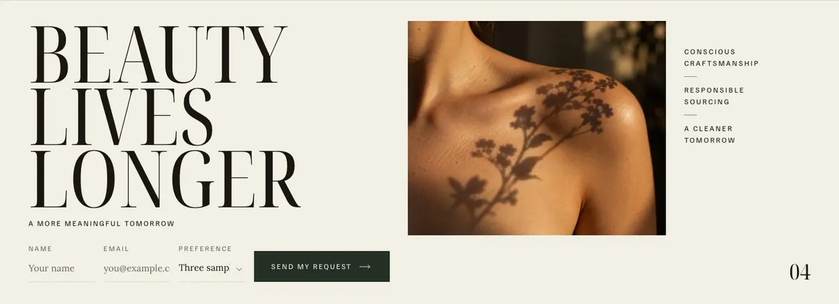 Solo Consultant template — Beauty section