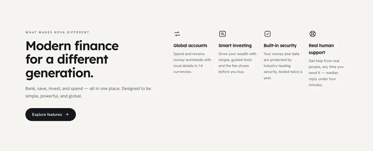 Project Finance Dashboard template — Different section