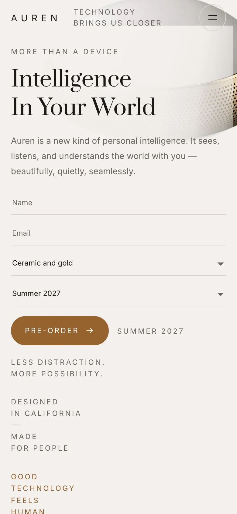 Data Privacy Platform landing page template on a phone