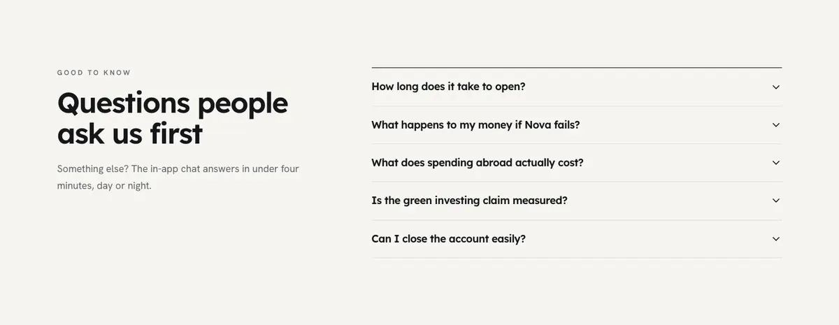 Project Finance Dashboard template — Questions section