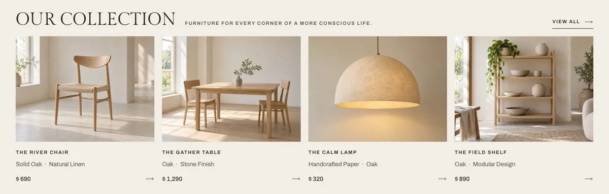 Floor Model Clearance template — Shop section