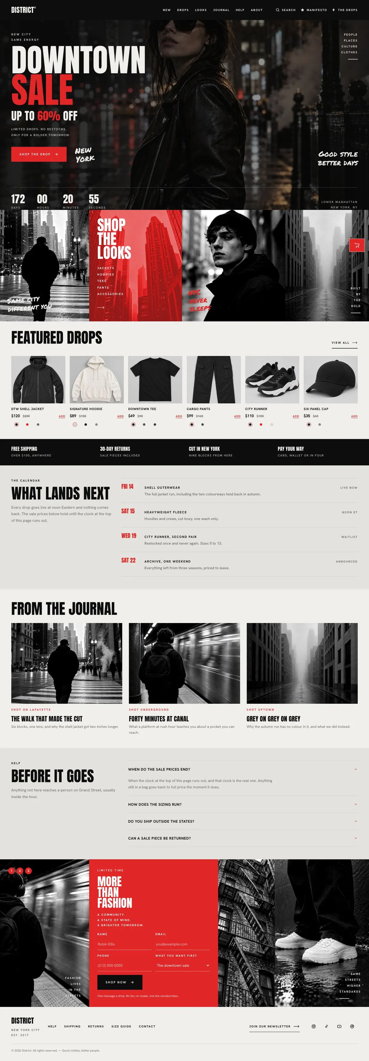 Course Early-Bird Enrolment template, the whole page on desktop