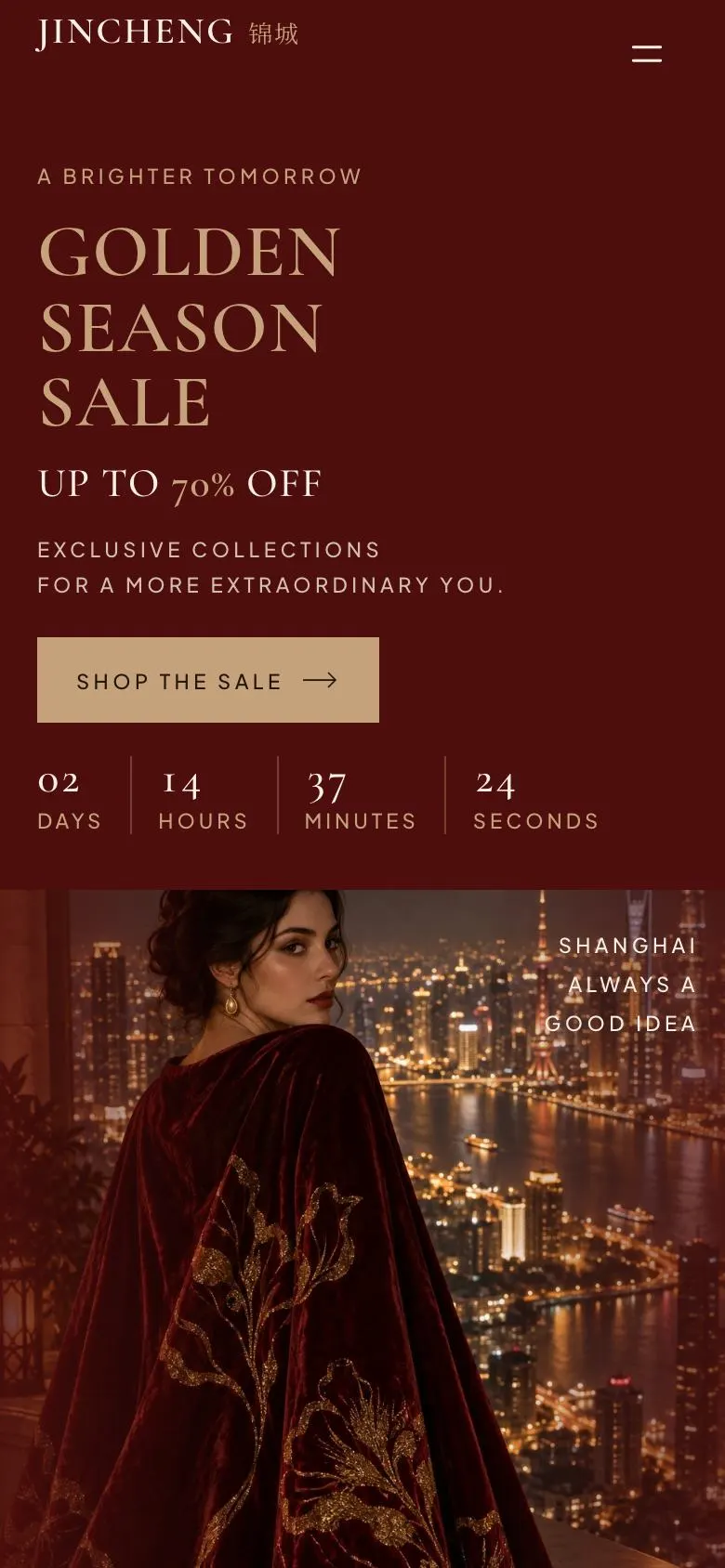Hotel Flash Deals landing page template on a phone