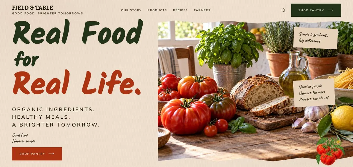 Grocer Weekend Offers template — Hero section