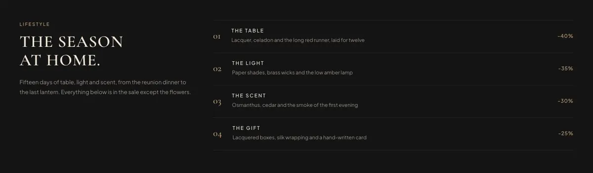 Hotel Flash Deals template — Lifestyle section
