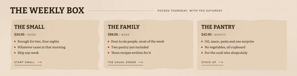 Grocer Weekend Offers template — Box section