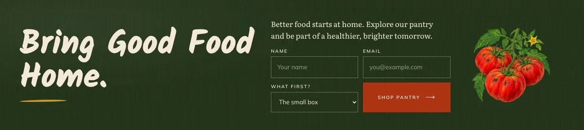 Grocer Weekend Offers template — Order section