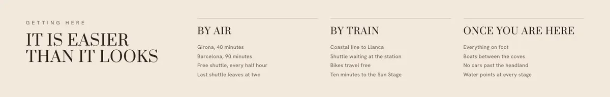 Music Festival template — Travel section