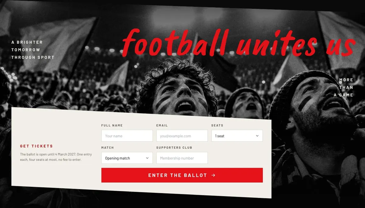 City Marathon Race Day template — Tickets section