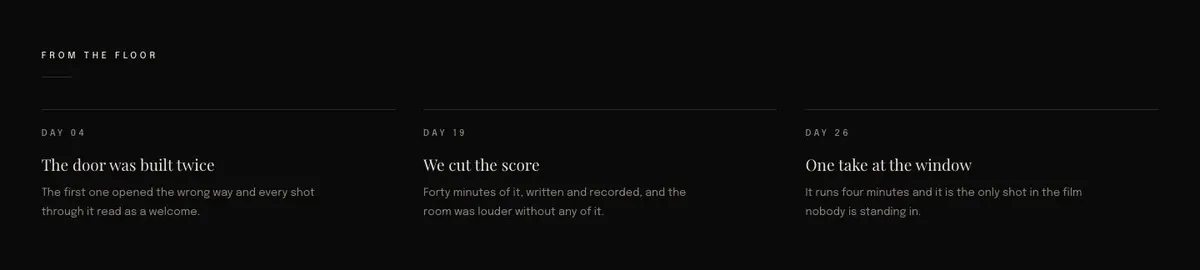 Theatre Show template — Notes section