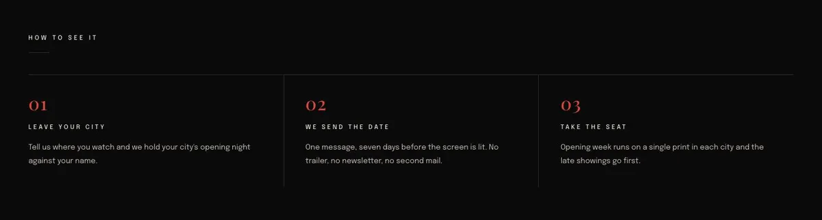 Theatre Show template — How section