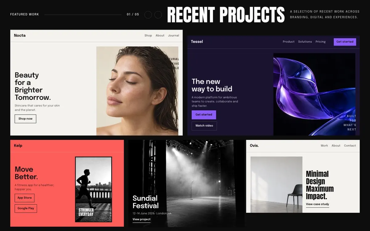 Online Courses Daylight template — Work section