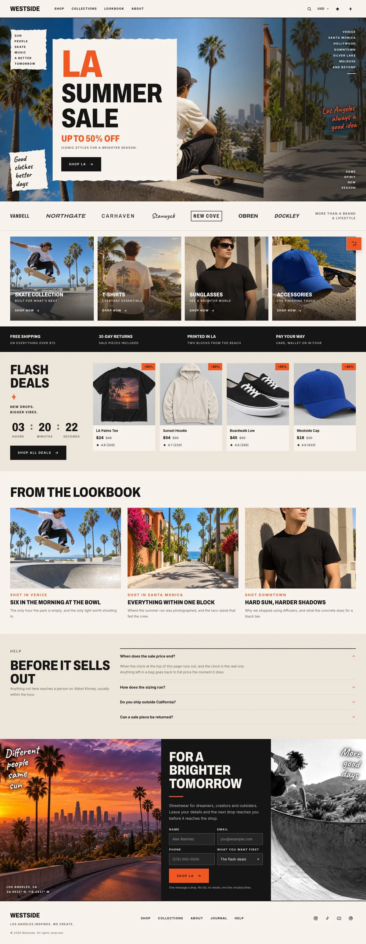 Black Friday Home Sale template, the whole page on desktop