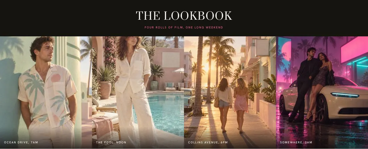 Boutique Resort Direct template — Lookbook section