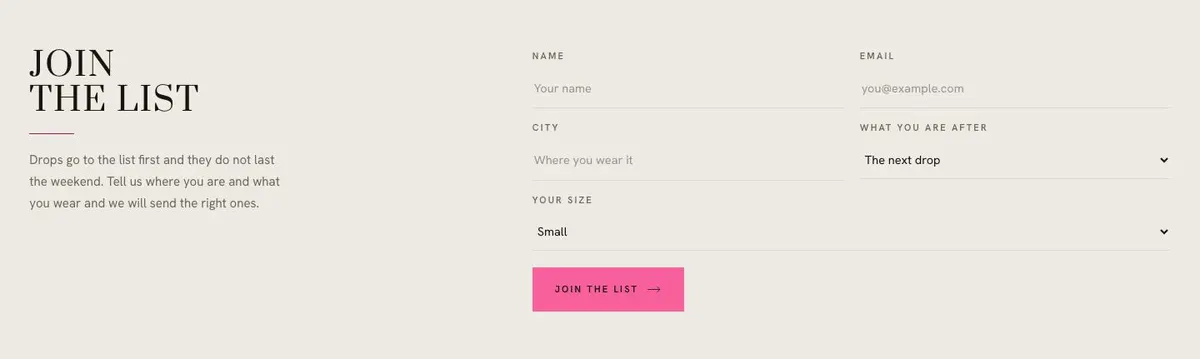 Boutique Resort Direct template — Join section