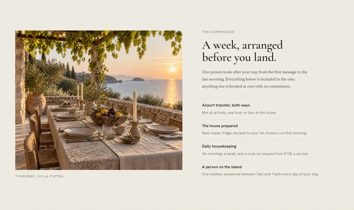 Cabin Rentals Direct template — Experience section