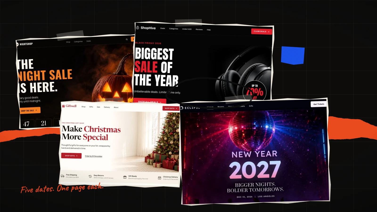 The 2026 seasonal landing page calendar
