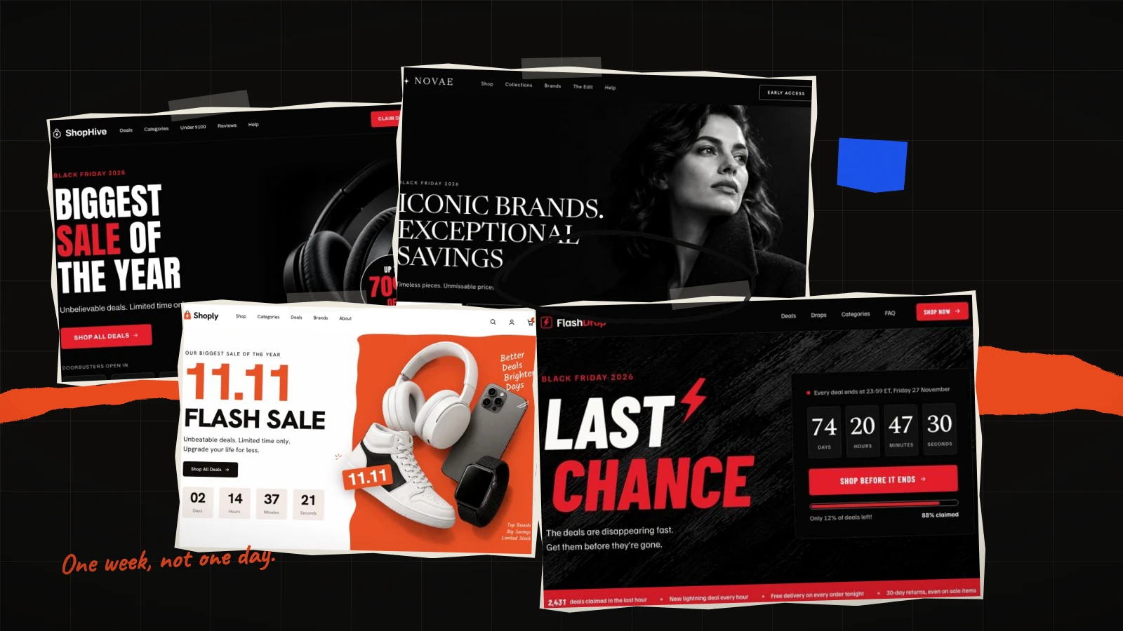 Black Friday and 11.11 landing page templates for 2026