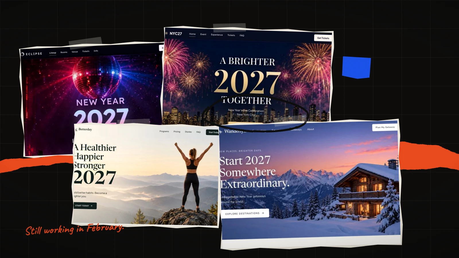 New Year landing page templates for 2027